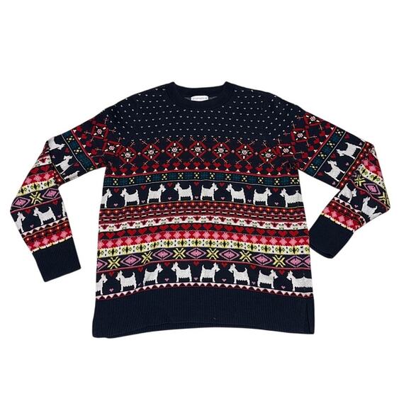 Charter Club Navy Fair Isle Holiday Knit Sweater - Picture 4 of 7